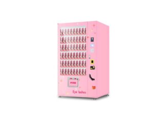 Display your false lashes with a vending machine